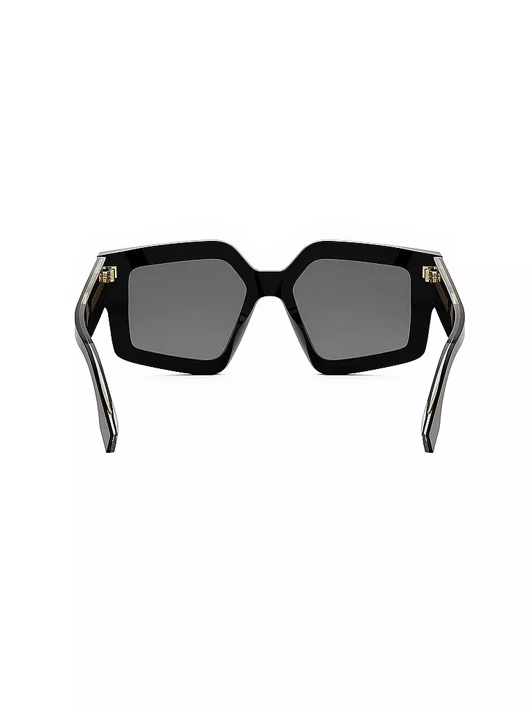 FENDI | FENDI Roma schwarze eckige Sonnenbrille  | schwarz