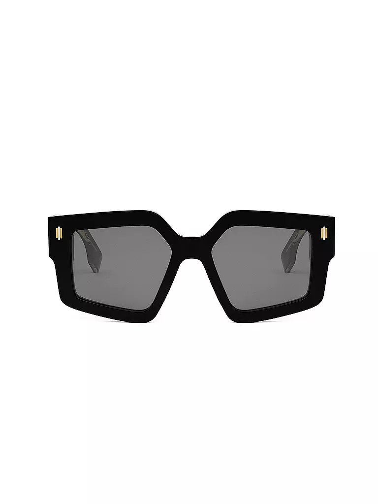 FENDI | FENDI Roma schwarze eckige Sonnenbrille  | schwarz