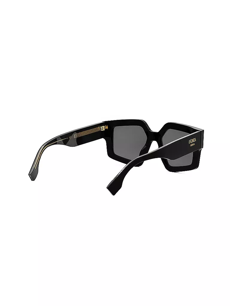 FENDI | FENDI Roma schwarze eckige Sonnenbrille  | schwarz