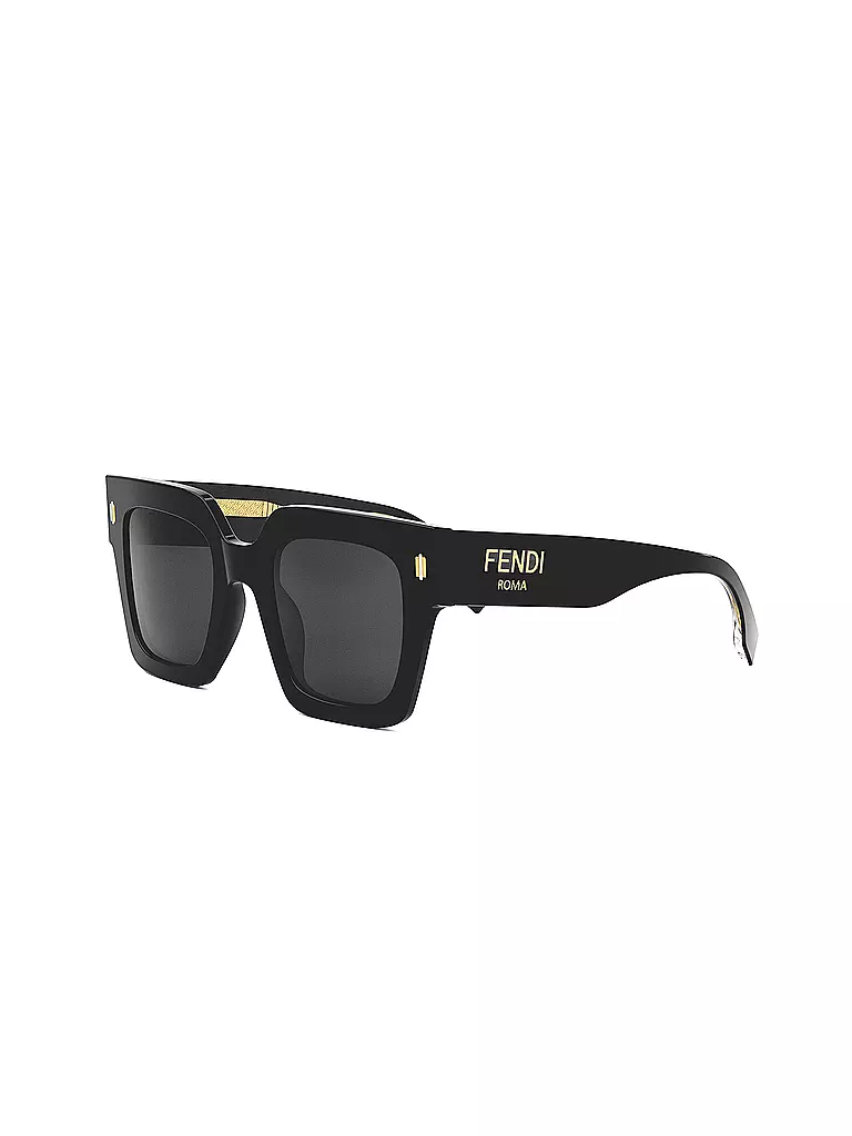 FENDI | FENDI Roma schwarze eckige Sonnenbrille | schwarz