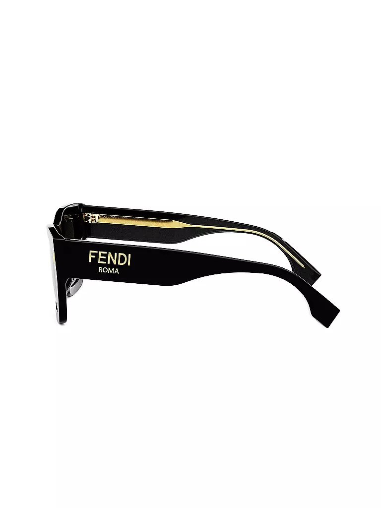 FENDI | FENDI Roma schwarze eckige Sonnenbrille | schwarz