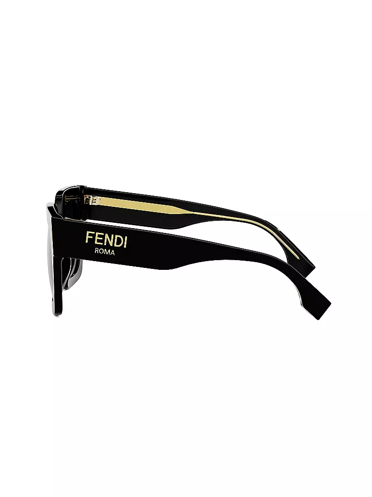 FENDI | FENDI Roma schwarze eckige Sonnenbrille | braun