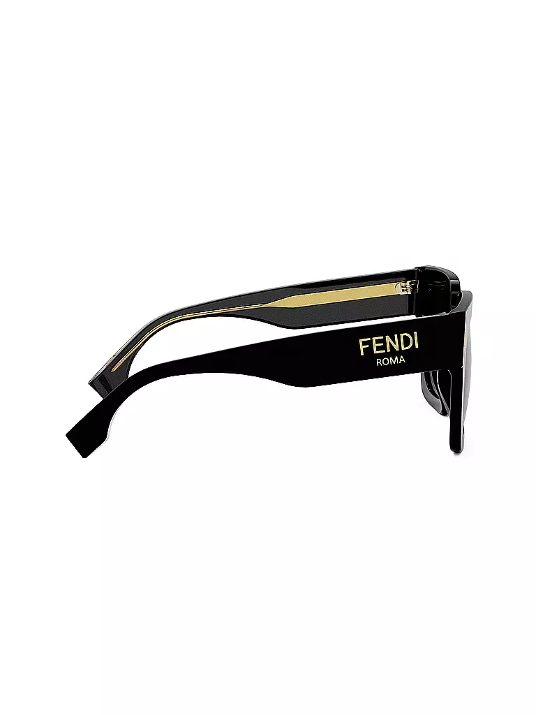 FENDI | FENDI Roma schwarze eckige Sonnenbrille | braun