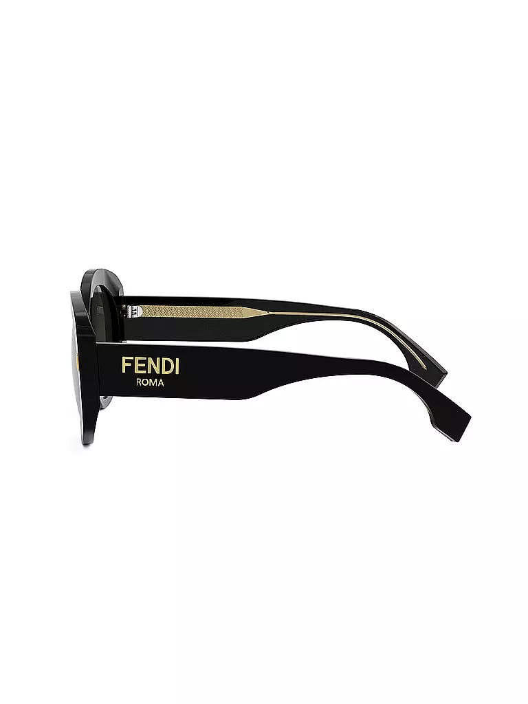 FENDI | FENDI Roma schwarze runde Sonnenbrille | schwarz