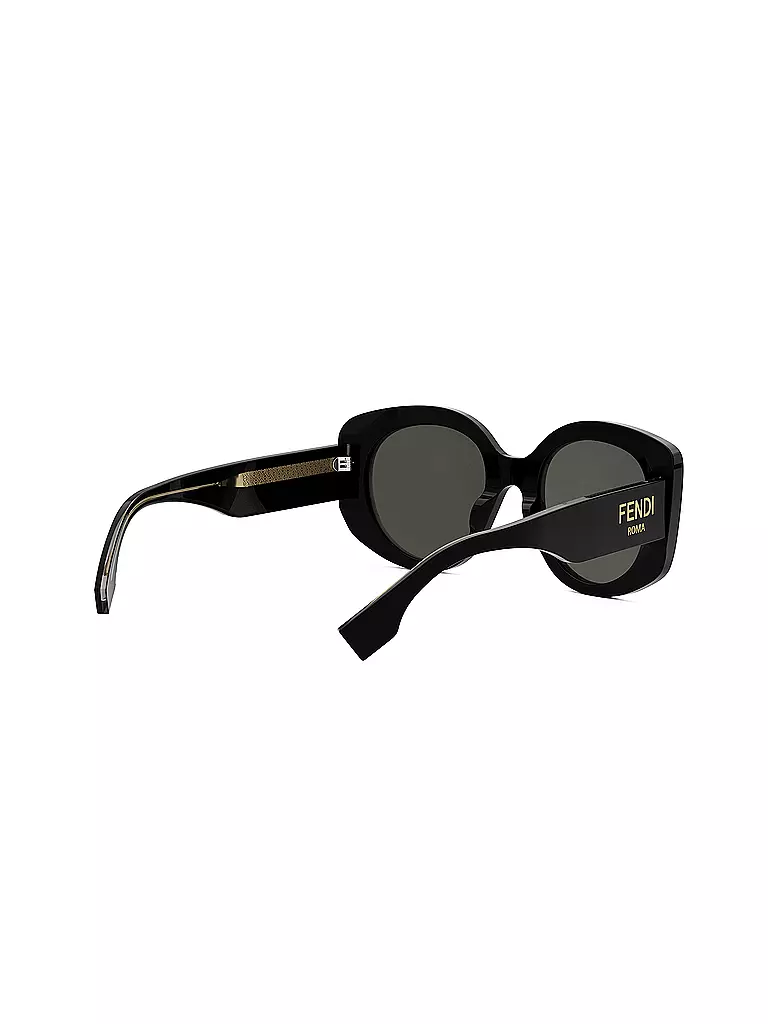 FENDI | FENDI Roma schwarze runde Sonnenbrille | schwarz