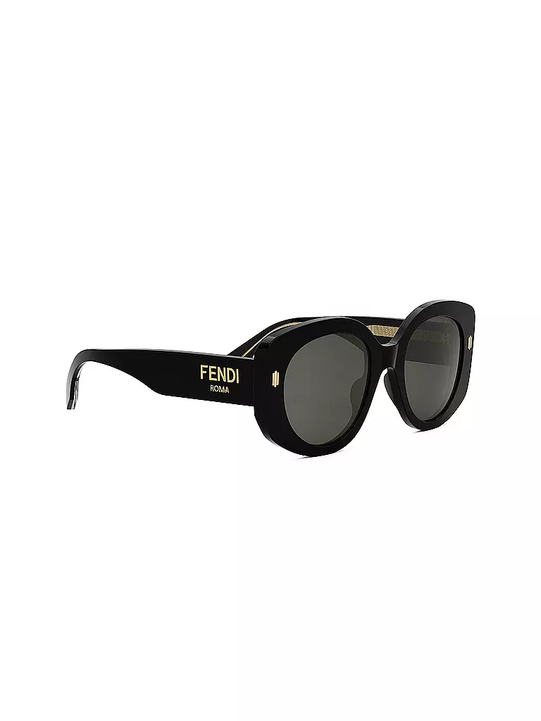 FENDI | FENDI Roma schwarze runde Sonnenbrille | braun