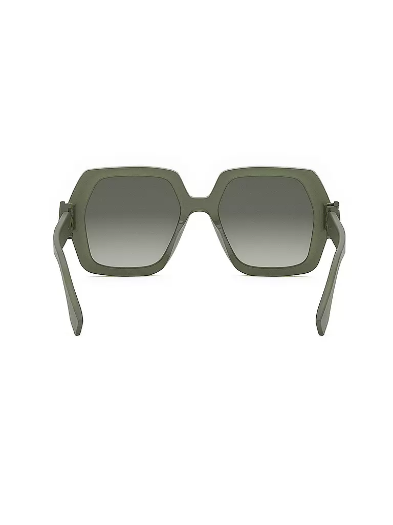 FENDI | FF Diamonds grüne eckige Sonnenbrille  | olive