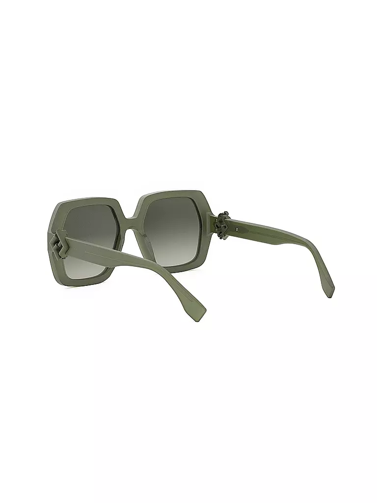 FENDI | FF Diamonds grüne eckige Sonnenbrille  | olive