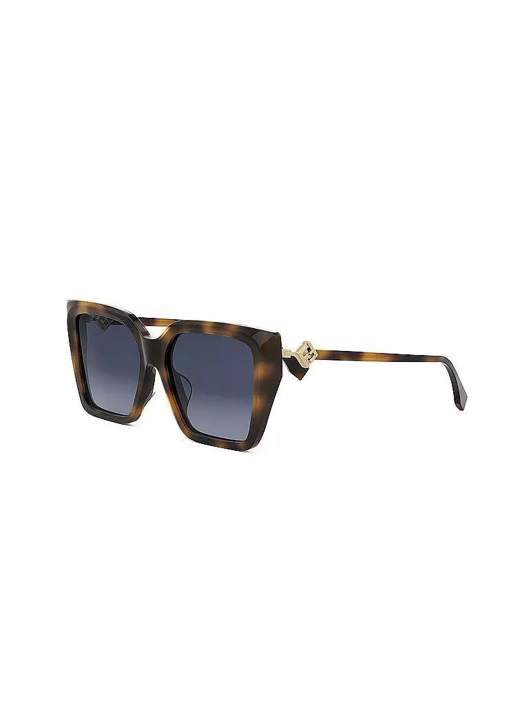 FENDI | FF Diamonds havanabraune eckige Sonnenbrille  | braun