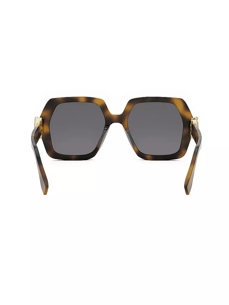 FENDI | FF Diamonds havanabraune eckige Sonnenbrille  | braun