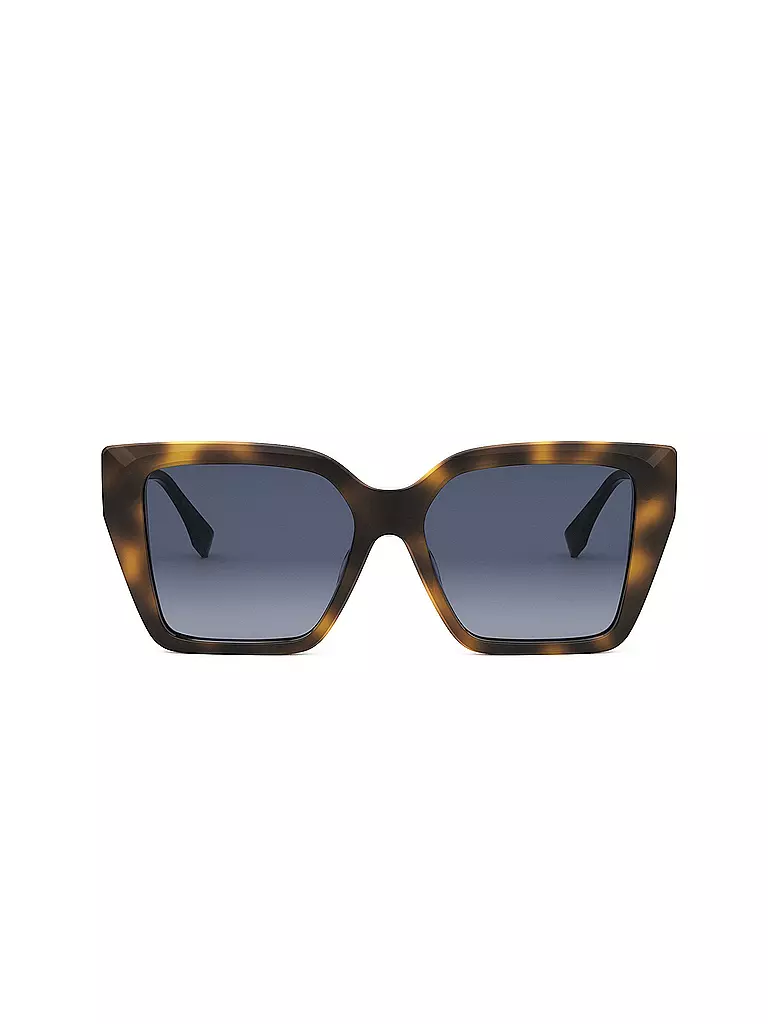 FENDI | FF Diamonds havanabraune eckige Sonnenbrille  | braun