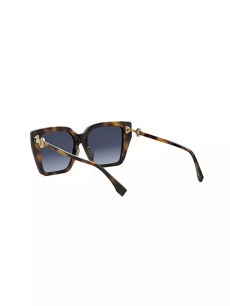 FENDI | FF Diamonds havanabraune eckige Sonnenbrille  | braun