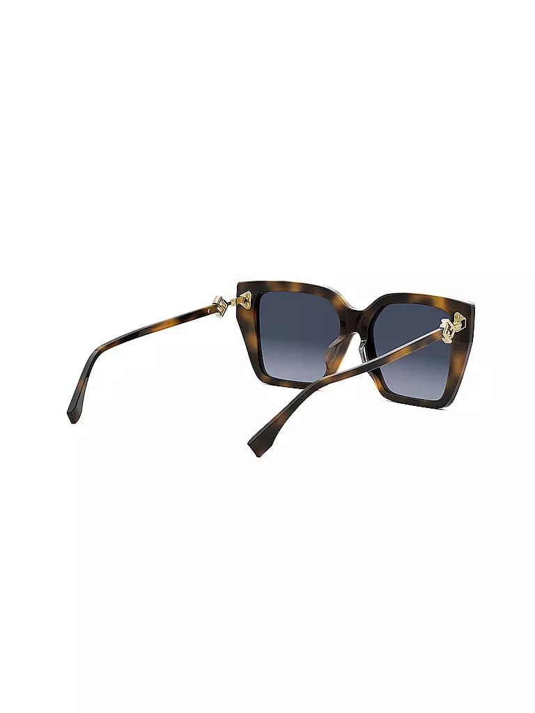 FENDI | FF Diamonds havanabraune eckige Sonnenbrille  | braun