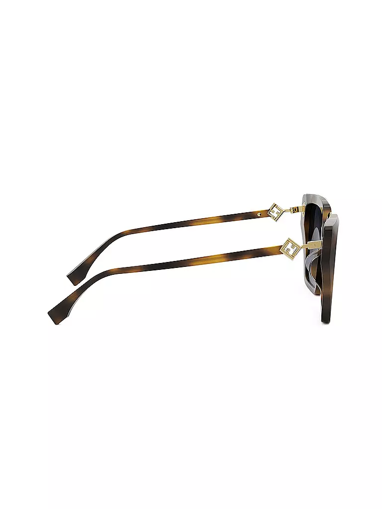 FENDI | FF Diamonds havanabraune eckige Sonnenbrille  | braun