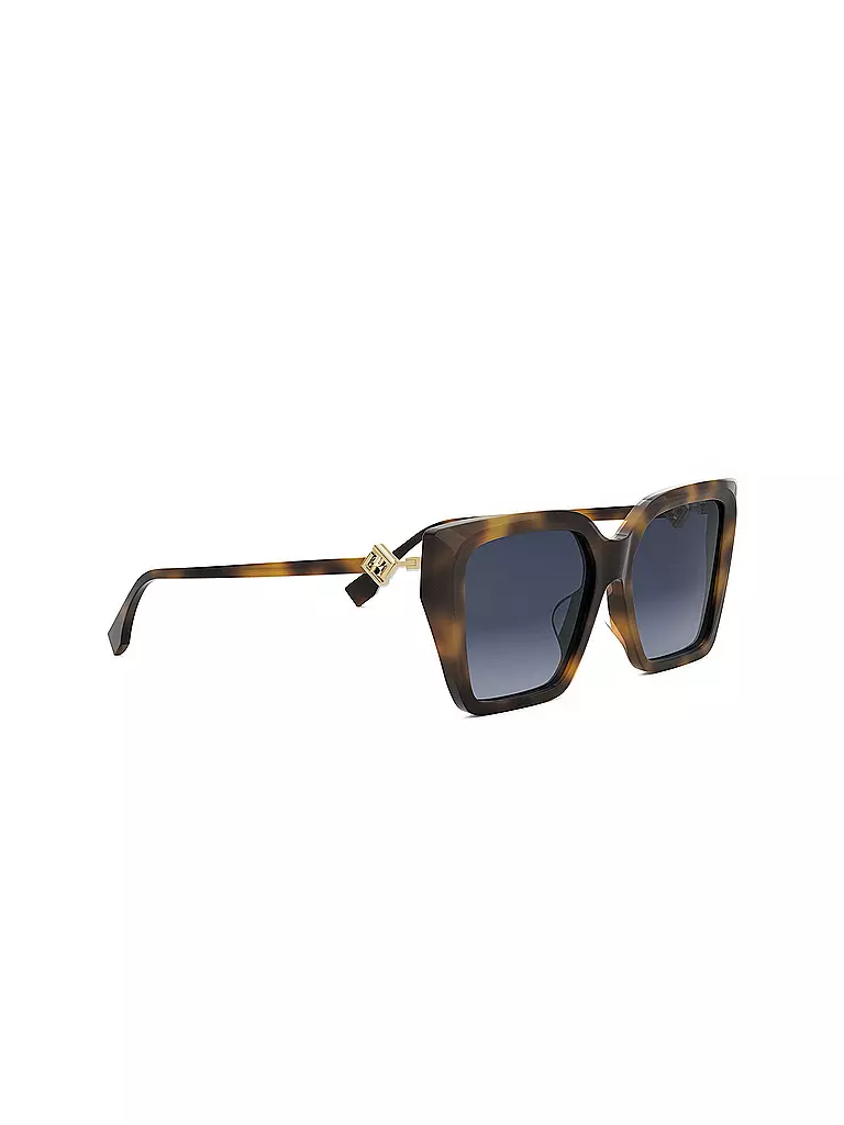 FENDI | FF Diamonds havanabraune eckige Sonnenbrille  | braun