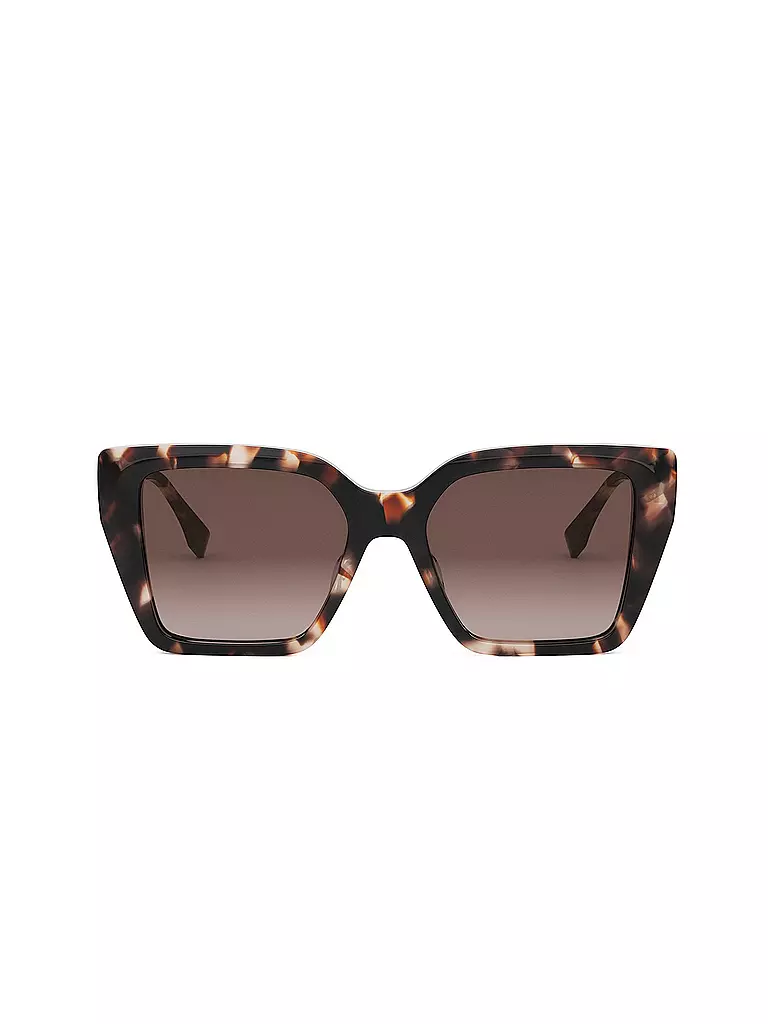 FENDI | FF Diamonds havanabraune eckige Sonnenbrille | braun