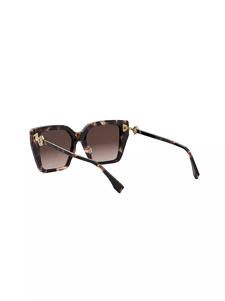 FENDI | FF Diamonds havanabraune eckige Sonnenbrille | braun