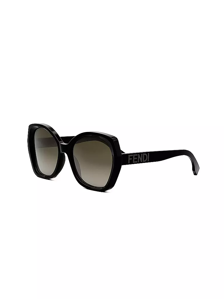 FENDI | Lettering schwarze Butterfly Sonnenbrille | schwarz