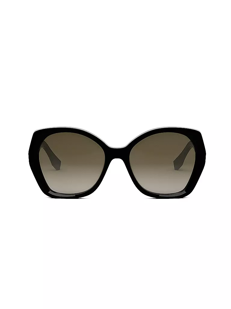 FENDI | Lettering schwarze Butterfly Sonnenbrille | schwarz