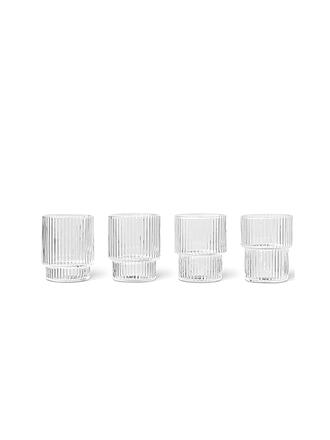 FERM LIVING | Glas 4er Set RIPPLE Clear