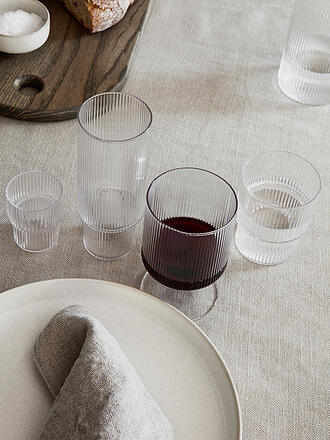 FERM LIVING | Glas 4er Set RIPPLE Clear