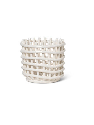 FERM LIVING | Aufbewahrungskorb Ceramic Small Offwhite