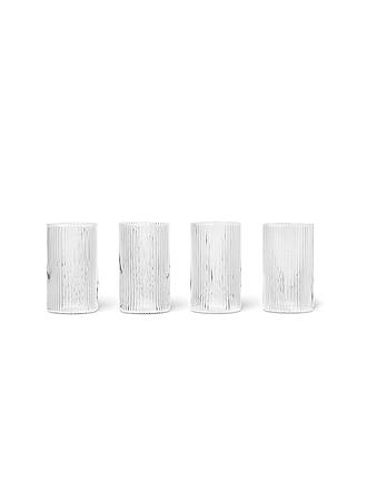 FERM LIVING | Gläser 4er Set RIPPLE Clear