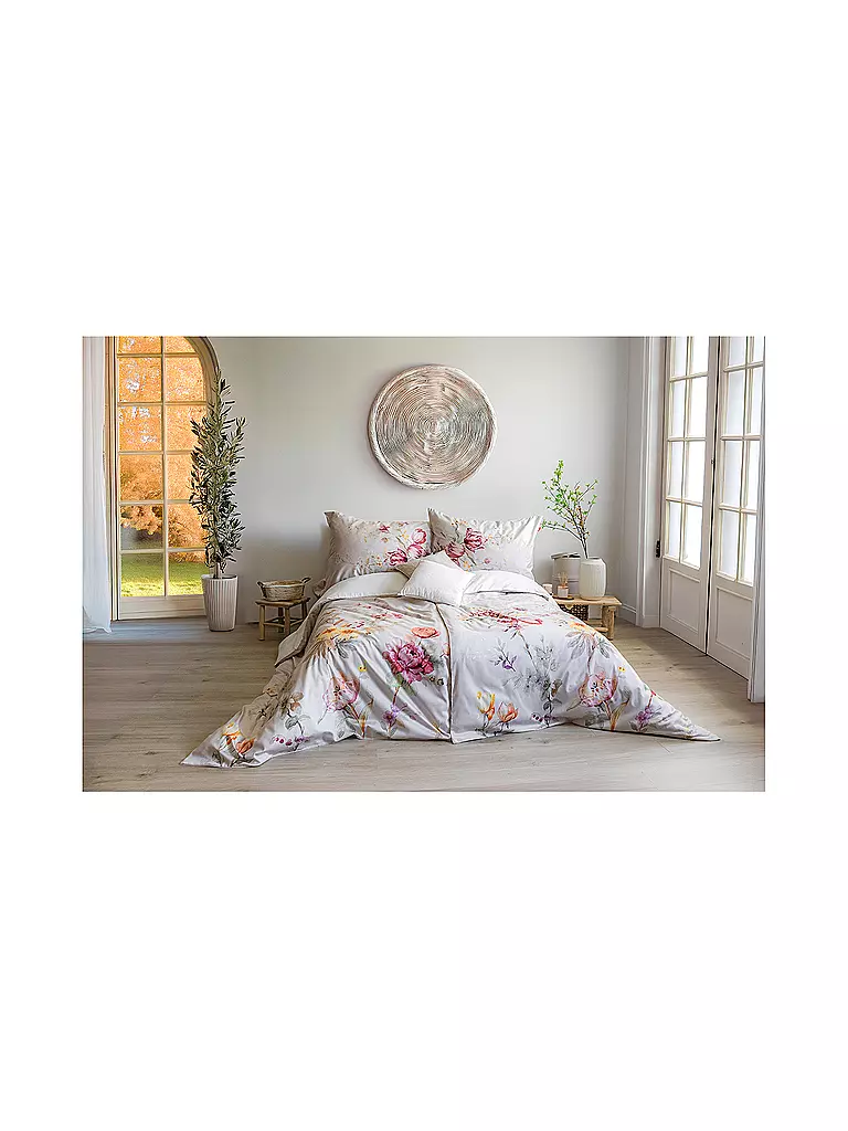 FLEURESSE | Satin Bettwäsche 70x90cm/140x200cm BED ART Sandstone | beige