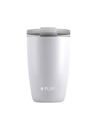 FLSK | Isolierbecher - Thermosbecher CUP Coffee to go-Becher 0,35l Edelstahl White