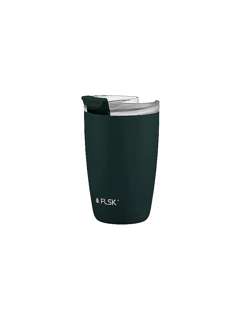 FLSK | Isolierbecher - Thermosbecher CUP Coffee to go-Becher 0,35l Dark Pine  | dunkelgrün