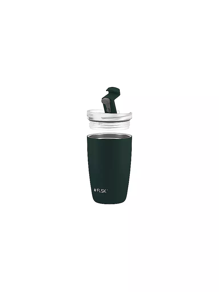 FLSK | Isolierbecher - Thermosbecher CUP Coffee to go-Becher 0,35l Dark Pine  | dunkelgrün