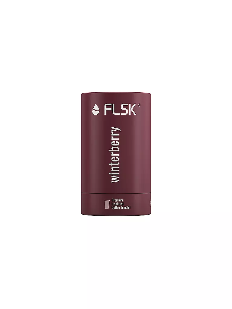 FLSK | Isolierbecher - Thermosbecher CUP Coffee to go-Becher 0,35l Winterberry  | dunkelrot