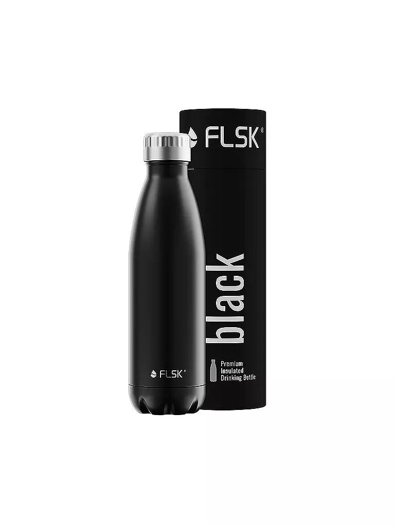 FLSK | Isolierflasche - Thermosflasche 0,5l Edelstahl Black | schwarz