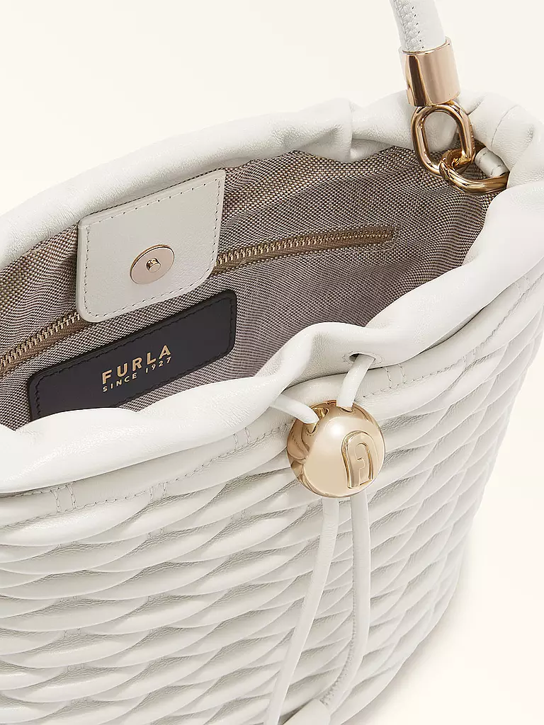 FURLA | Ledertasche - Bucket Bag MIONIDO XSmall | creme