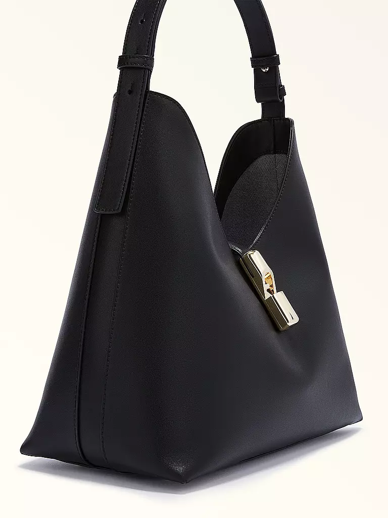 FURLA | Ledertasche - Hobo Bag GOCCIA Medium | schwarz