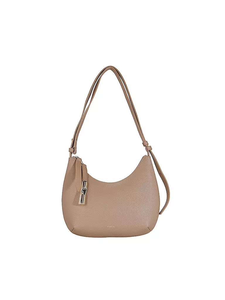 FURLA | Ledertasche - Schultertasche GOCCIA Small | beige