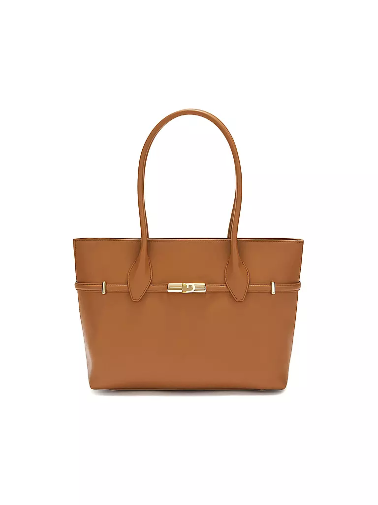 FURLA | Ledertasche - Shopper GOCCIA Large | camel