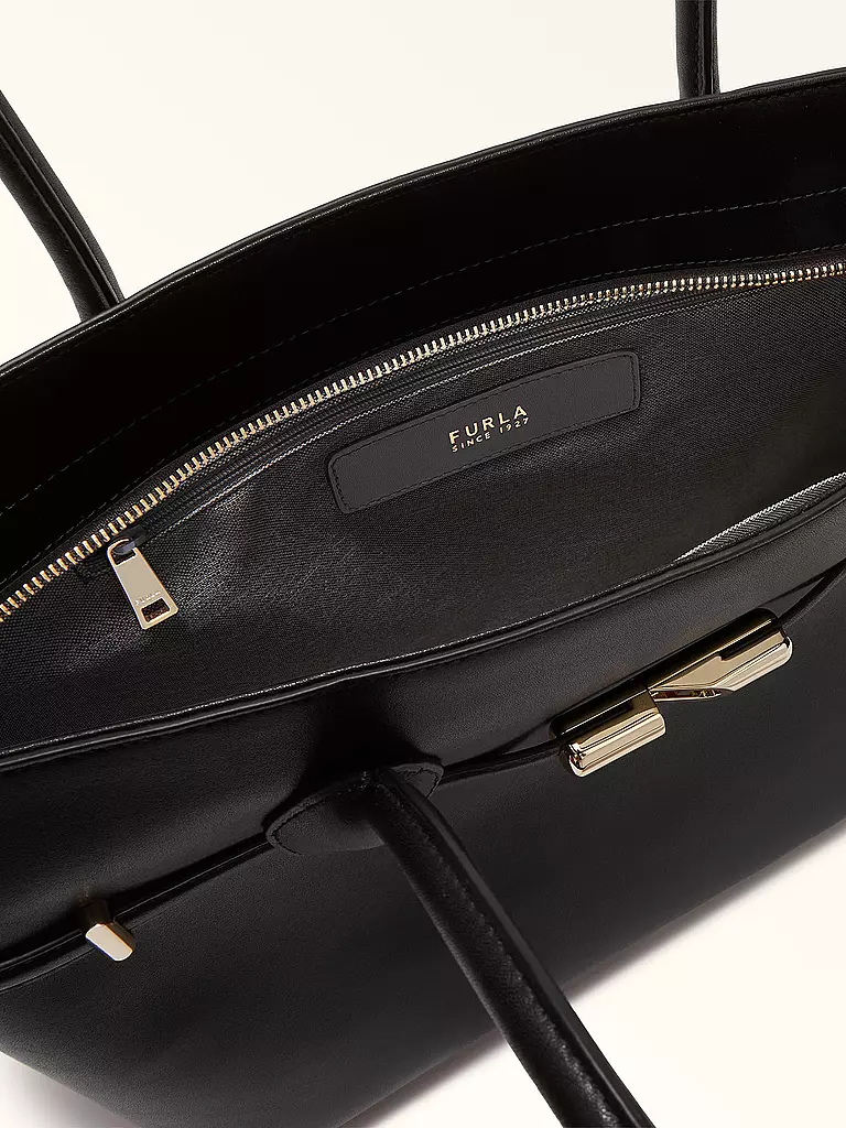 FURLA | Ledertasche - Shopper GOCCIA Large | schwarz