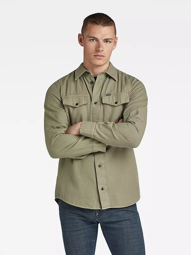 G-STAR RAW | Hemd Slim Fit  | olive