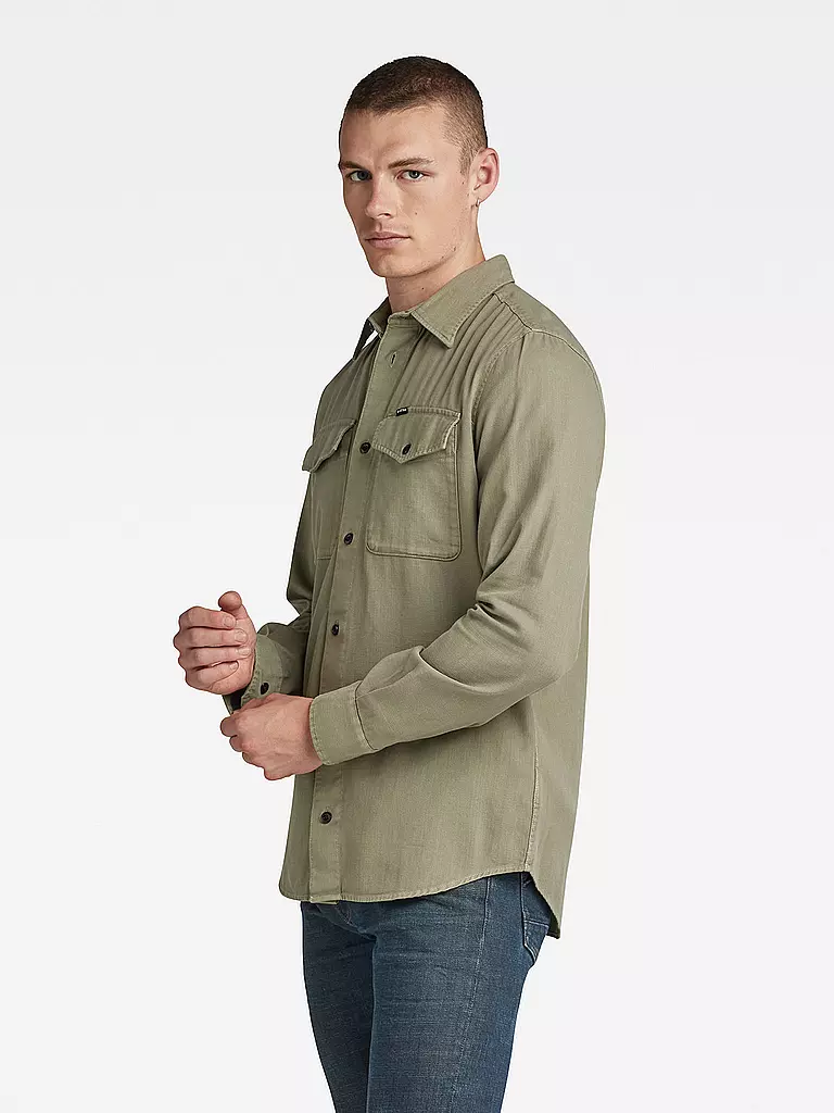 G-STAR RAW | Hemd Slim Fit  | olive