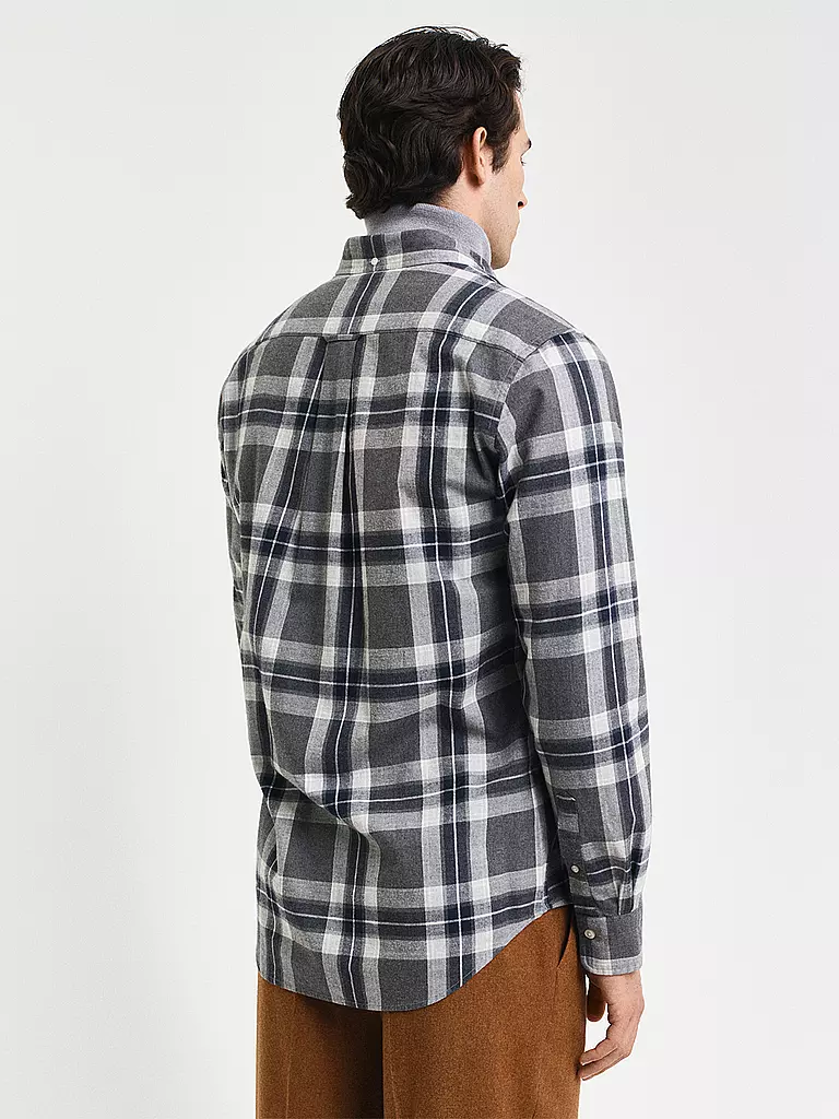 GANT | Flanellhemd Regular Fit  | grau