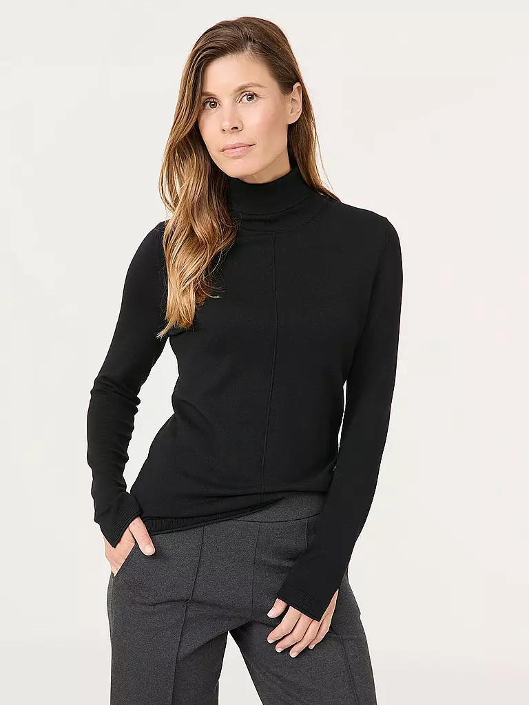 GERRY WEBER | Rollkragenpullover | schwarz