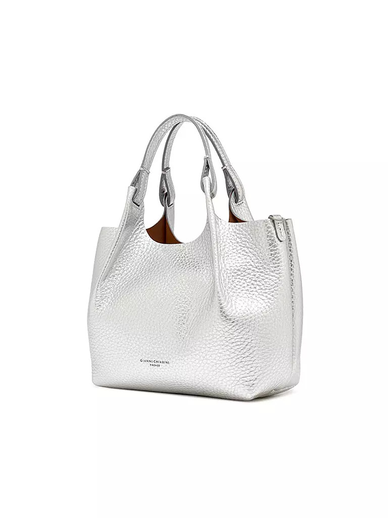 GIANNI CHIARINI | Ledertasche - Hobo Bag DUA  | silber