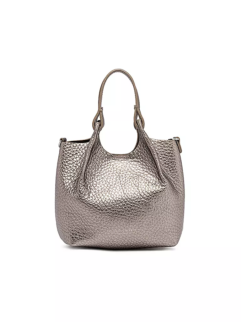 GIANNI CHIARINI | Ledertasche - Hobo Bag DUA Small | silber