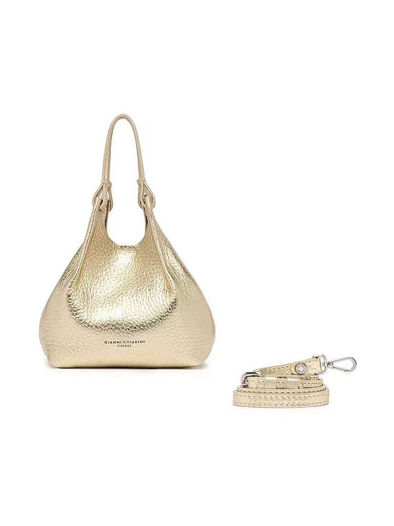 GIANNI CHIARINI | Ledertasche - Hobo Bag DUA Small | gold