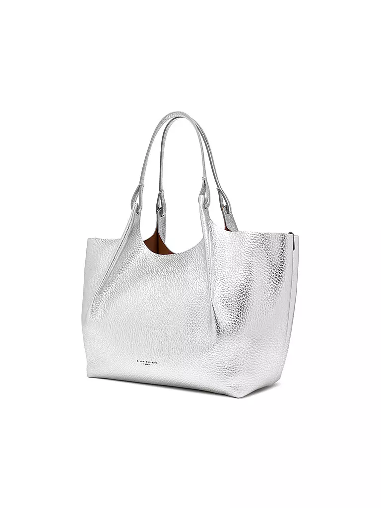 GIANNI CHIARINI | Ledertasche - Hobo Bag DUA | silber