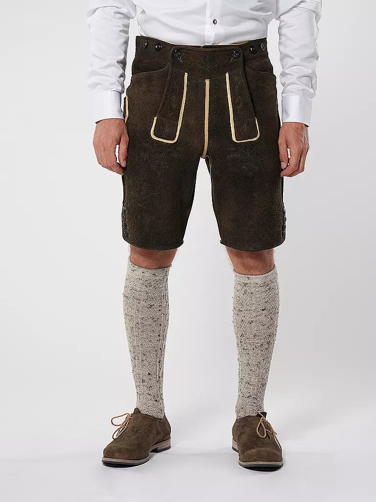 GOTTSEIDANK | Lederhose | braun