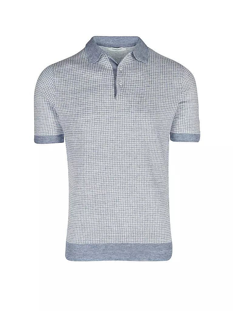 GRAN SASSO | Leinen Poloshirt  | hellblau