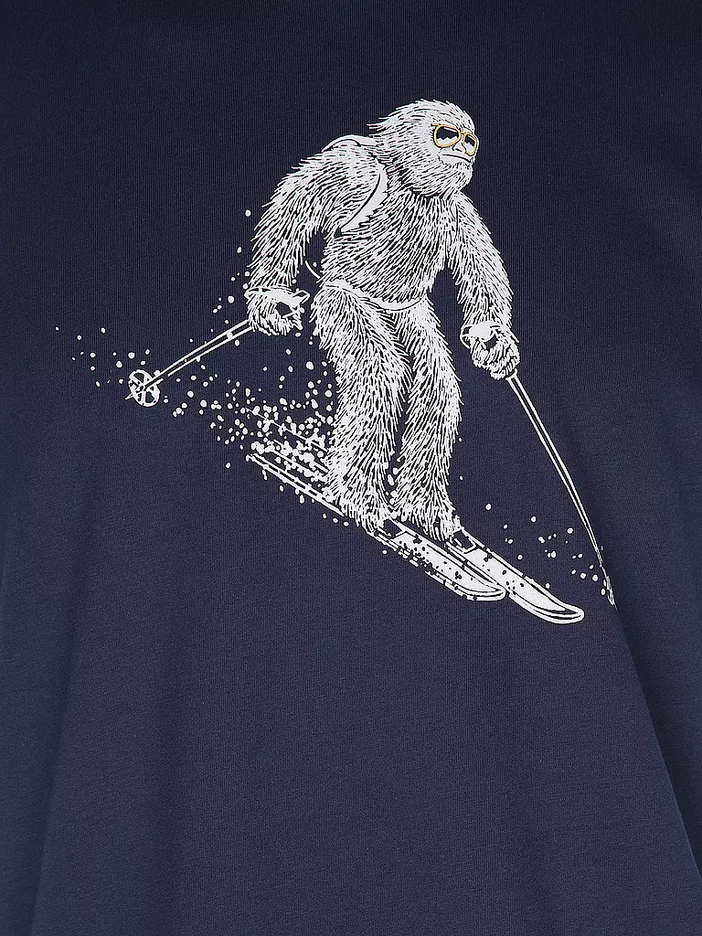 GREENBOMB | T-Shirt GUIDE ANIMAL YETI SKI | dunkelblau