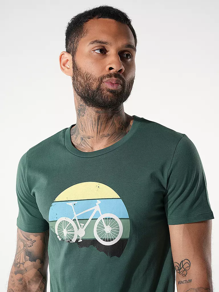 GREENBOMB | T-Shirt GUIDE BIKE DOWNHILL | grün